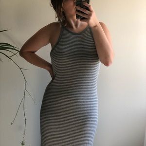Gap ribbed stripe maxi dress